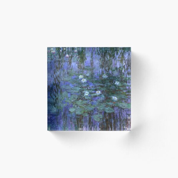 Blue Water Lilies, Claude Monet Acrylic Block
