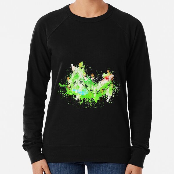 Hill cows mountain watercolor painted Lightweight Sweatshirt
