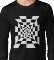 Chessboard corridor, white Long Sleeve T-Shirt