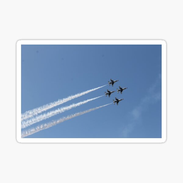 #Air #show #AirShow #airplane #military #fighter #speed #flying #aerobatics #airforce #sky #maneuver #wing #horizontal #blue #colorimage #airvehicle #aerospaceindustry #accuracy #efficiency #pattern Sticker