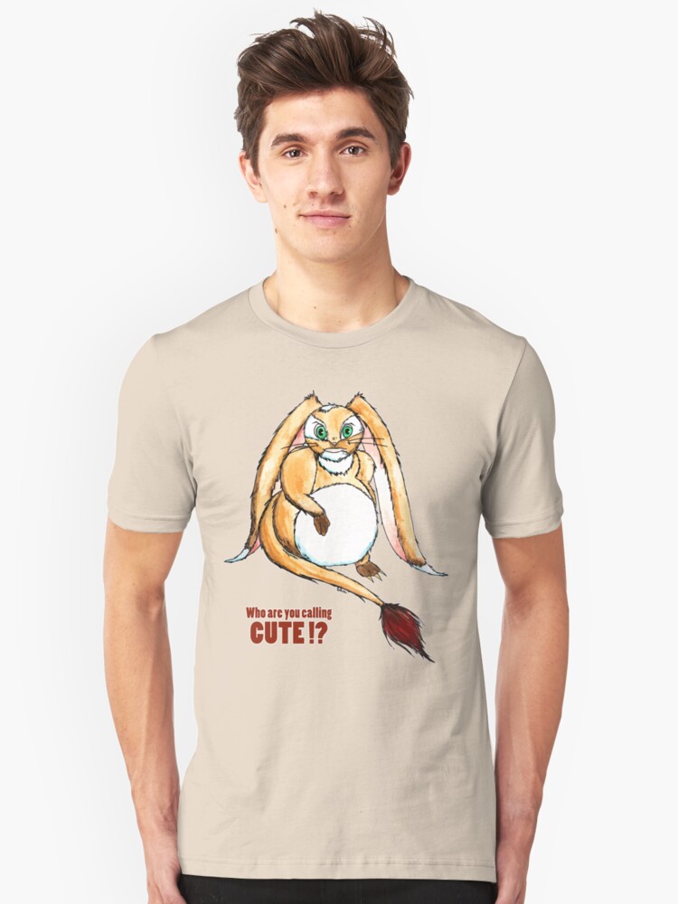 Alternate view of Who are you calling CUTE !? Slim Fit T-Shirt
