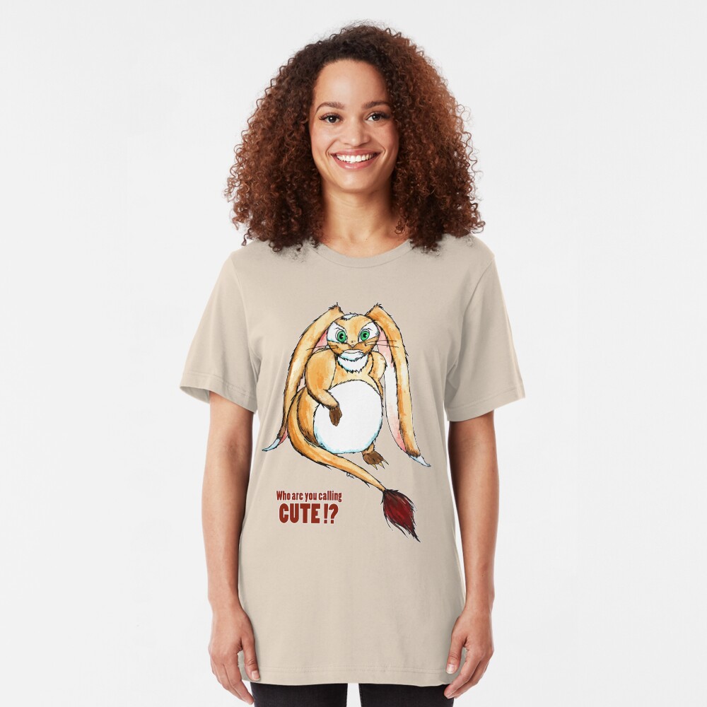 Who are you calling CUTE !? Slim Fit T-Shirt