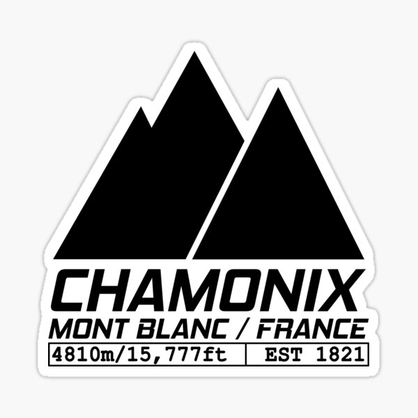 Chamonix Ski Resort France Snowboard  #4500 2 x Diamond Stickers 7.5 cm 