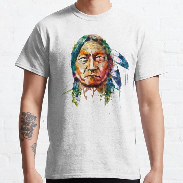 Vista previa del artículo con la obra «Pintura de acuarela de Sitting Bull», diseñado y vendido por Marian Voicu.