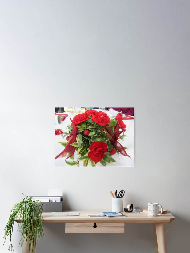 Thumbnail 2 of 3, Poster, Festive Table Flowers designed and sold by lezvee.