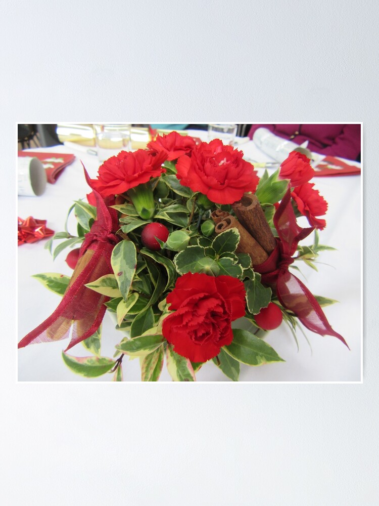 Thumbnail 1 of 3, Poster, Festive Table Flowers designed and sold by lezvee.