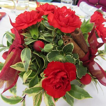Artwork thumbnail, Festive Table Flowers by lezvee