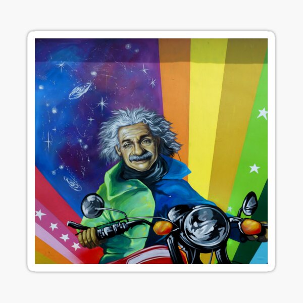 Item preview, Einstein on motorbike designed and sold by Schoensl.