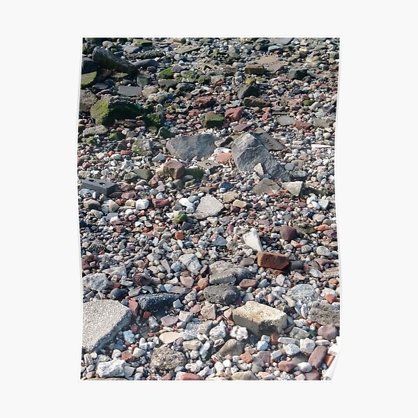 #rubble #pebble #scrap #stone #garbage #gravel #many #dust #litter #environment #pollution #broken #vertical #rockobject #stack #heap #textile #abundance #destruction Poster