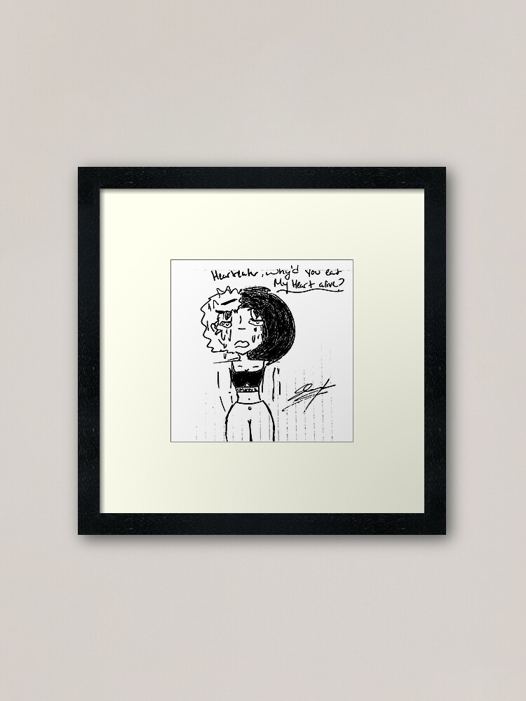 Hearteater By Xxxtentacion Art Framed Art Print By Mochashay123 Redbubble - hearteater roblox id roblox id