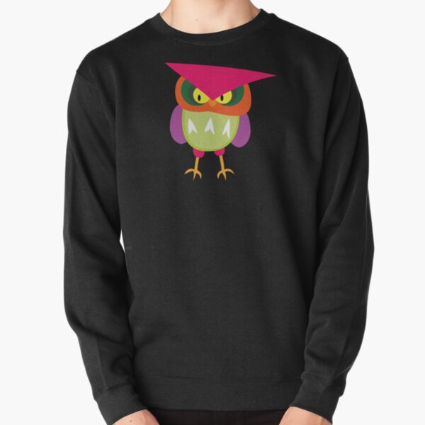 Colorful Angry Owl Pullover Sweatshirt