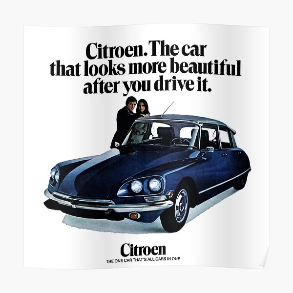 Citroen DS Advertising Poster A3  Reprint 