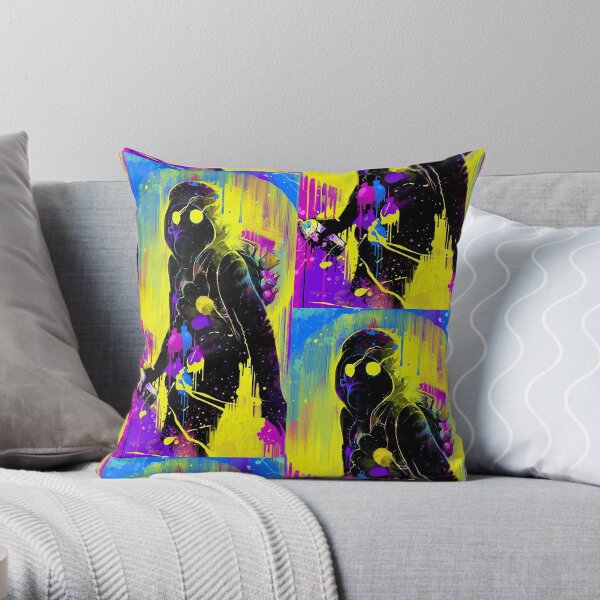 Grafitti Bomber Throw Pillow