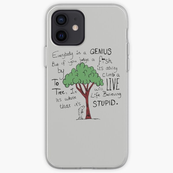 "El pescado de Einstein" Funda blanda para iPhone