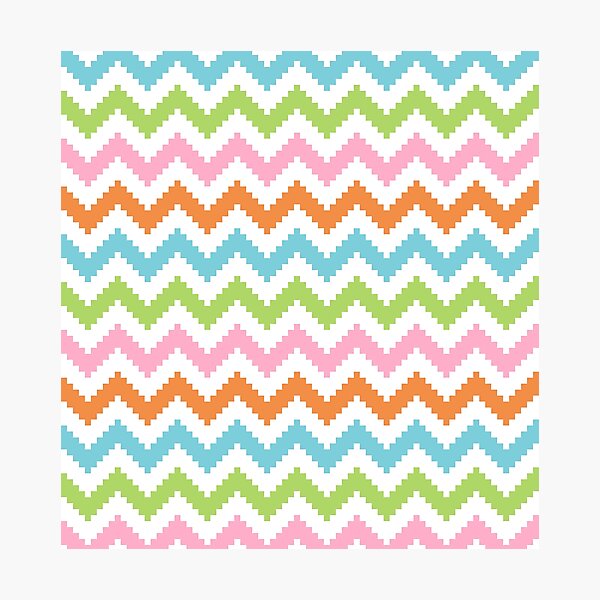 Light Pixel Chevron Photographic Print