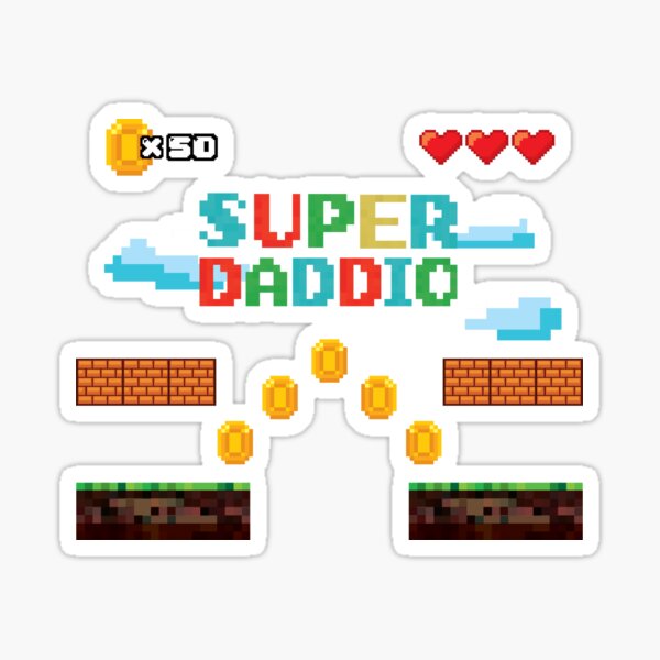 Funny Fathers Day Supper Daddio Dad Super Daddio Sticker