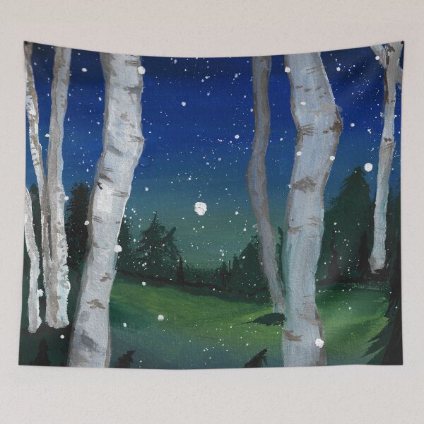 Item preview, Snowy Night Forest designed and sold by Cole Martin.