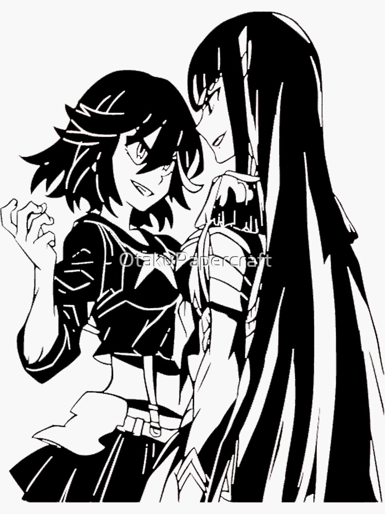 kill la kill ryuko and satsuki kiss