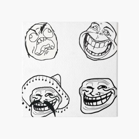 Face Meme Art Board Prints Redbubble - i see what you did there rage face meme roblox meme on