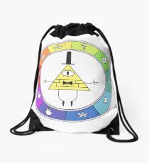 Rainbow Bill Cipher Wheel Drawstring Bag