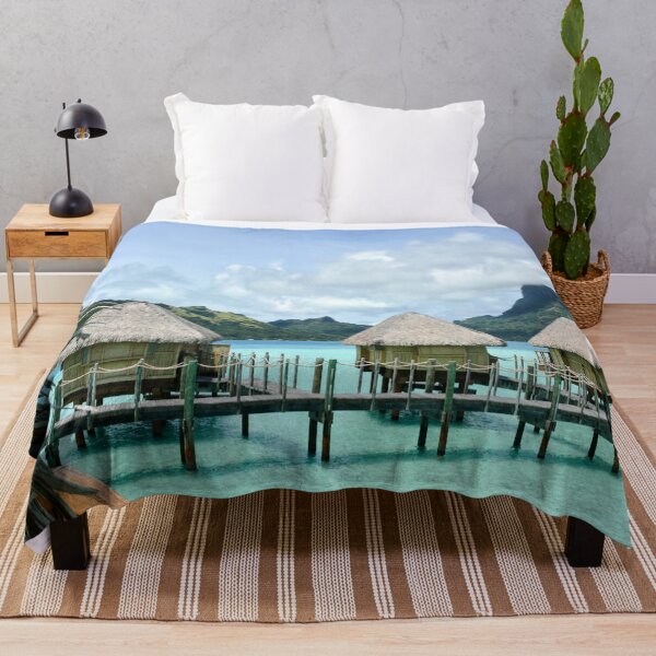 Item preview, Bora Bora, Tahiti, Blue Water Paradise Bungalow  designed and sold by Sharon Schwalbe.