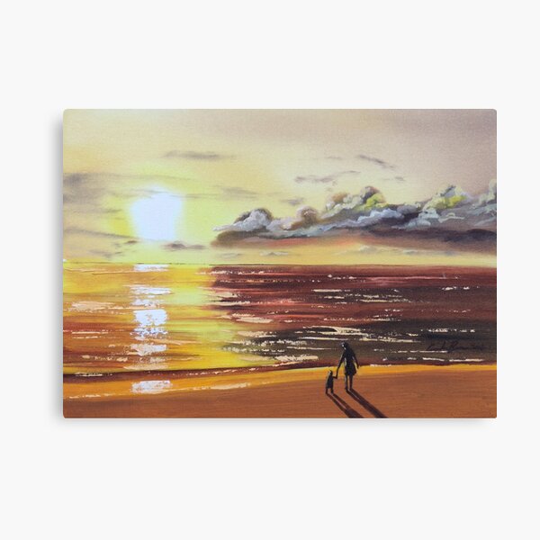 Item preview, Mother and son beach sunset painting  designed and sold by GORDON BRUCE ART.