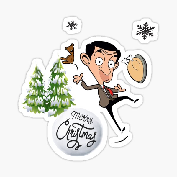 Bean Merry Christmas Sticker