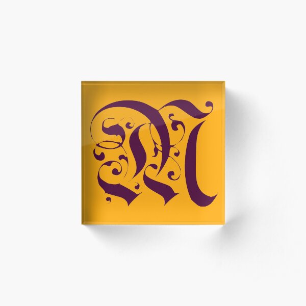 scarlet letter M Acrylic Block