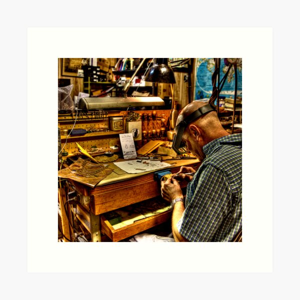 Watchmaker & Workbench Art Print