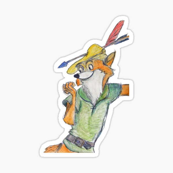 Cartoon Fox Stickers Redbubble - robin hood roblox john doe