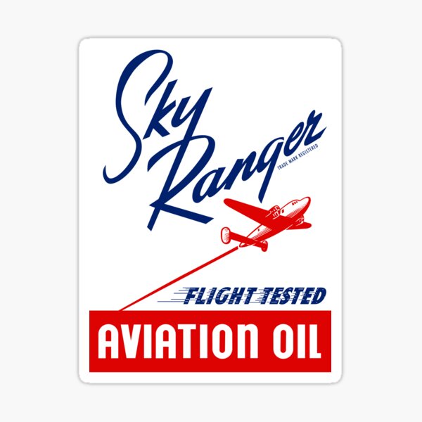 Sky Ranger Flight Tested Aviation Oil Sticker