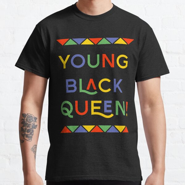 Young Black Queen African Melanin Pride T-Shirt for Black Women Classic T-Shirt