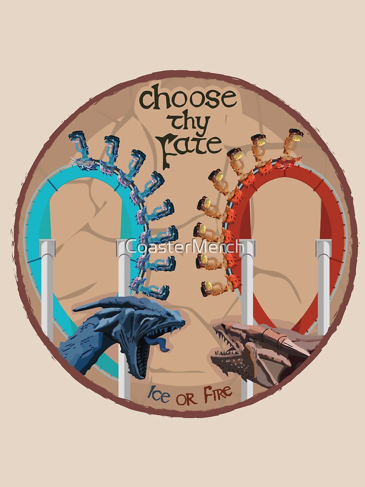 Duelling Dragons - Choose Thy Fate Coaster Design by CoasterMerch