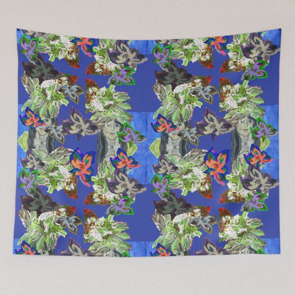 Item preview, Blue flower square dance designed and sold by hdettman.