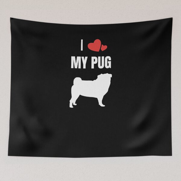 Item preview, I Love My Pug - Pug Lover Dog designed and sold by Superhero Gear.