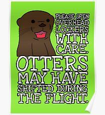 Otters may have shifted during the flight. Poster