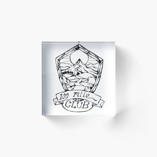 100 Mile Club Emblem Acrylic Block