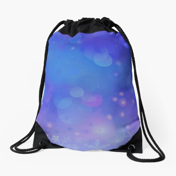 Winter Flowing Drawstring Bag