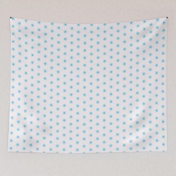 Item preview, midcentury stars turquoise designed and sold by LittleBettyMakes.