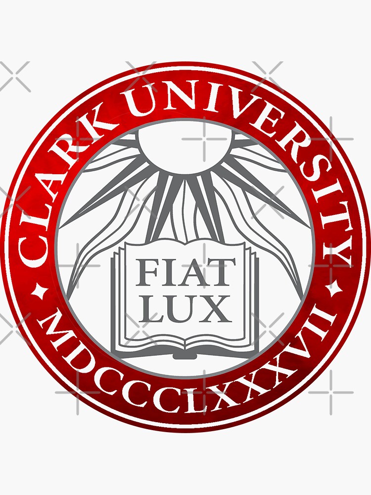 Thumbnail 3 of 3, Sticker, Clark University Gradient Seal designed and sold by juliarosenbe.
