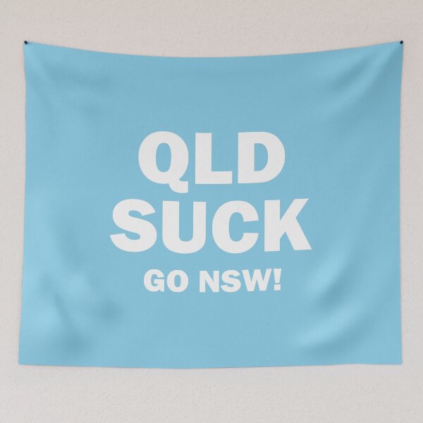 Item preview, QLD SUCK - ¡GO NSW! designed and sold by Slap-Cat.