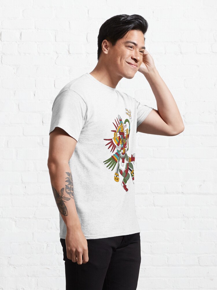 Alternate view of #Quetzalcoatl #featheredserpent #worship #Feathered Serpent Teotihuacan century Mesoamerican chronology veneration figure Mesoamerica Mexican religious center Cholula Maya area Kukulkan Classic T-Shirt