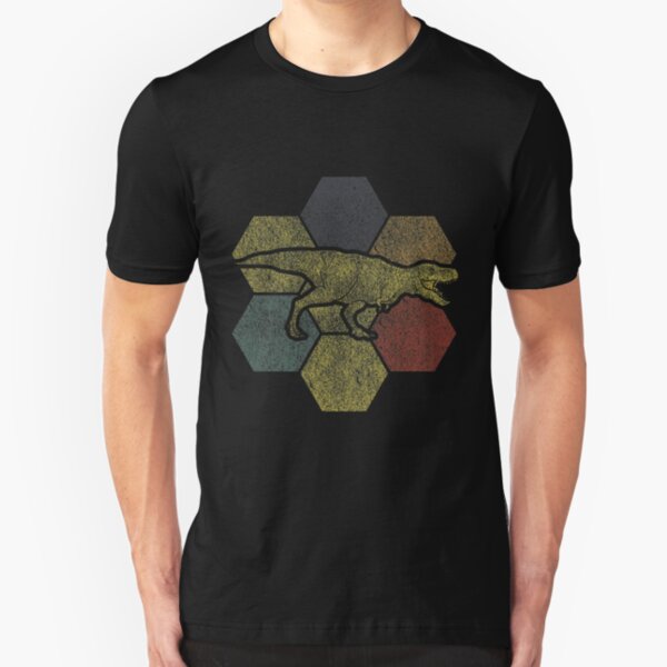Dinosaur Dino Retro Gift Slim Fit T-Shirt