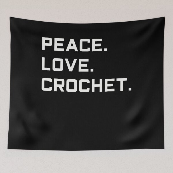 Item preview, Crochet peace love designed and sold by 4tomic.