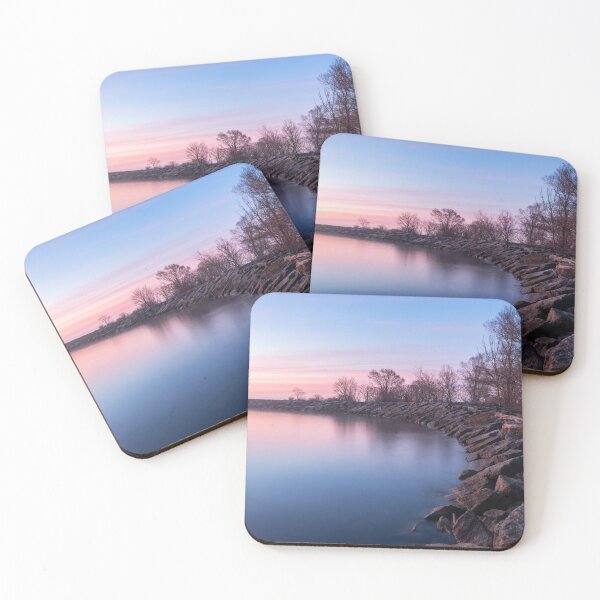 Item preview, Smoothing the Ripples - Lake Cove Sunrise in Rose Gold Sapphire and Rich Sienna  designed and sold by Georgia Mizuleva.