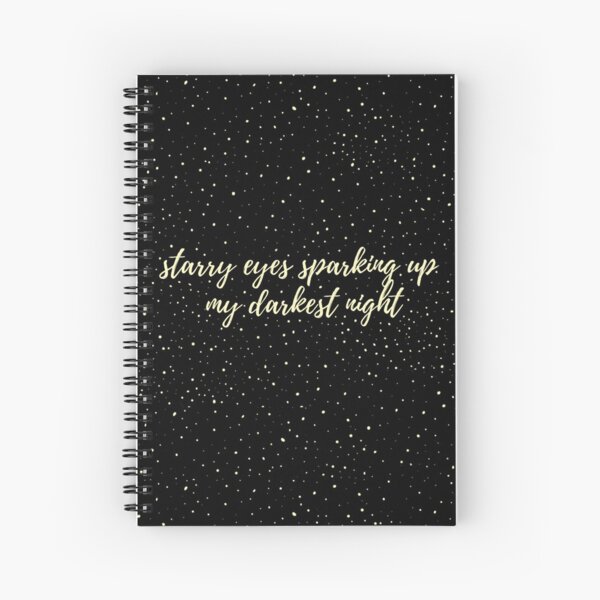 starry eyes sparking up my darkest nights - taylor swift (rectangle) Spiral Notebook