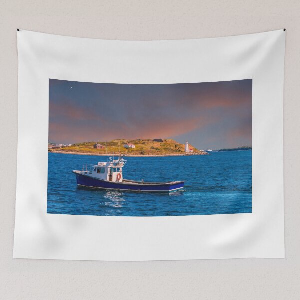 Item preview, Fishing Boat Past Small Lighthouse designed and sold by dbvirago.