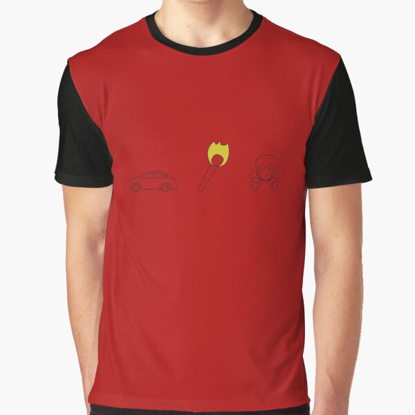 A car, torch, death - (three icons) - Lines Graphic T-Shirt