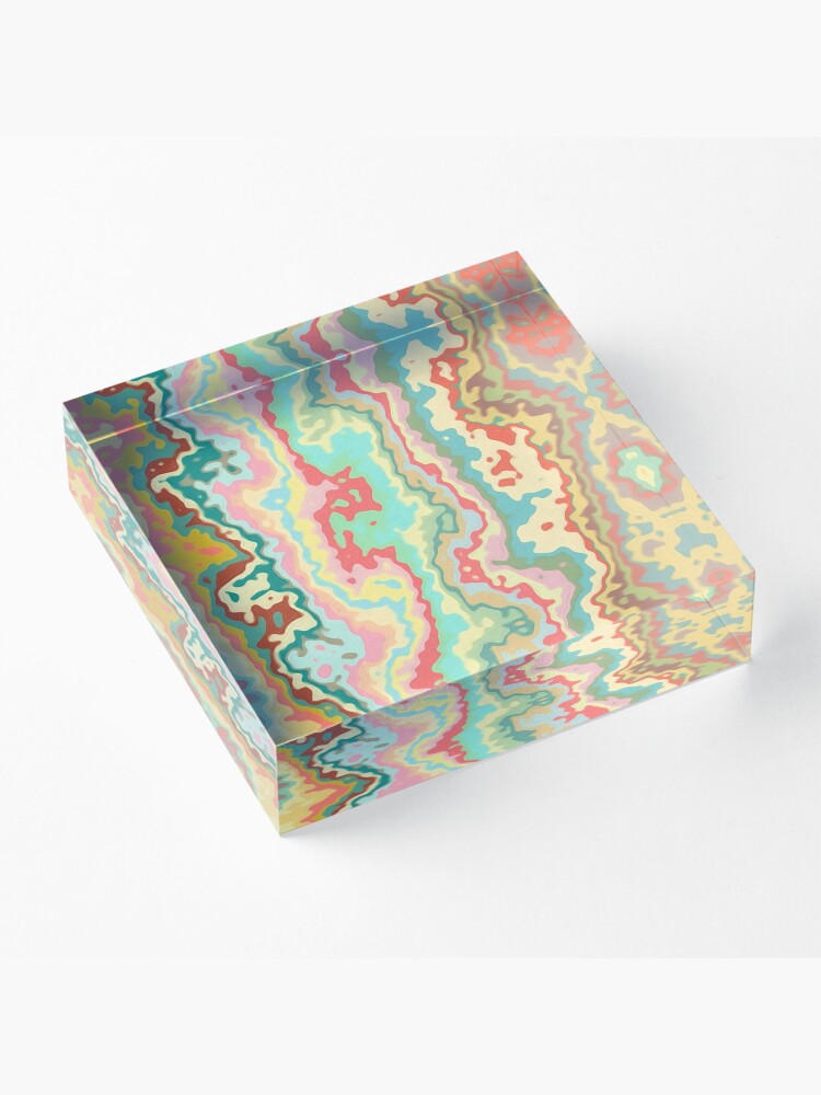 Alternate view of Abstract streams Acrylic Block