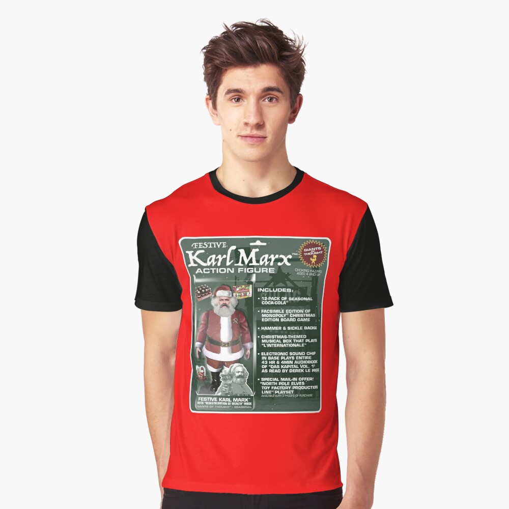 Festive Karl Marx Action Figure Essential T-Shirt for Sale by